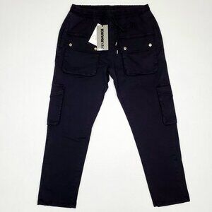 ZARA x RHUIGI Mens Size XL Black Cargo Pants Utility Pockets Straight Leg Collab